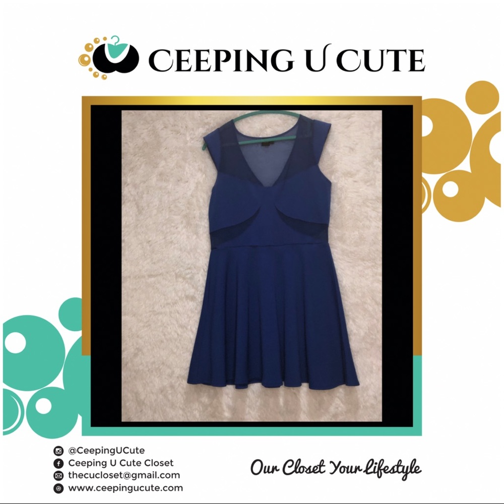 Cobalt Blue A-line Dress
